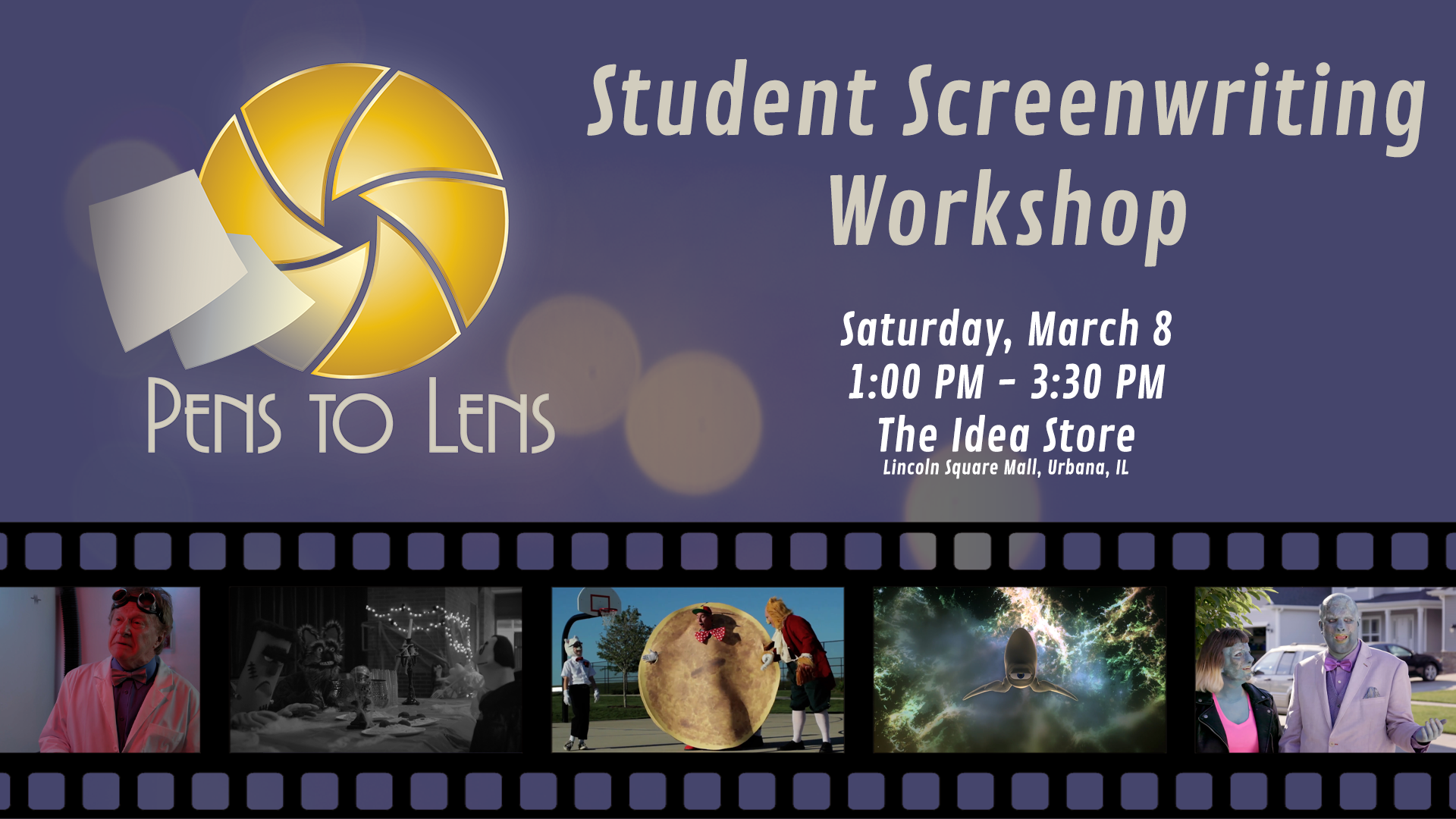 Pens to Lens Logo - Student Screenwriting Workshop - Images from Pens to Lens films